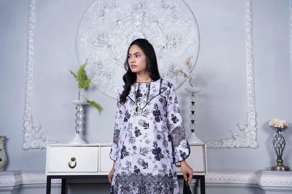 مالیار by zeeshah all over 3pcs unstitched lawn shirt and chiffon dupatta with patches
