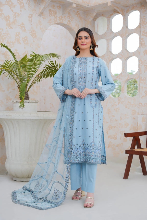 لختہ Embroidered signature lawn 3pcs unstitched suit